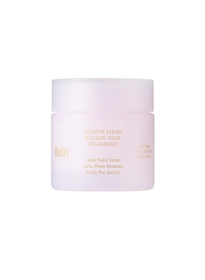Huxley Secret of Sahara Skin Glow Cream Vita Radiance, 3% Niacinamide Face Moisturizer, Korean Skin Care Gel Cream for Dewy Glow, Glass Skin Finish | 50ml /1.69 fl. oz. - Image 1